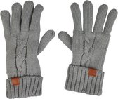 Handschoenen met Bruin labeltje - Grijs - Polyester - Vrouw