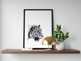 Max Waeldyke Art - ''The Achieving Tiger'' - hand gesigneerde art print - A4 - kunst - wanddecoratie - dieren - prenten - poster - tijger