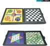 Afbeelding van het spelletje 4-in-1 Magnetisch Bordspel - Met Schaken en Ludo - Reisspel - Bord Spel - Spelletjes voor Volwassenen en Kinderen - Spel voor Kerst