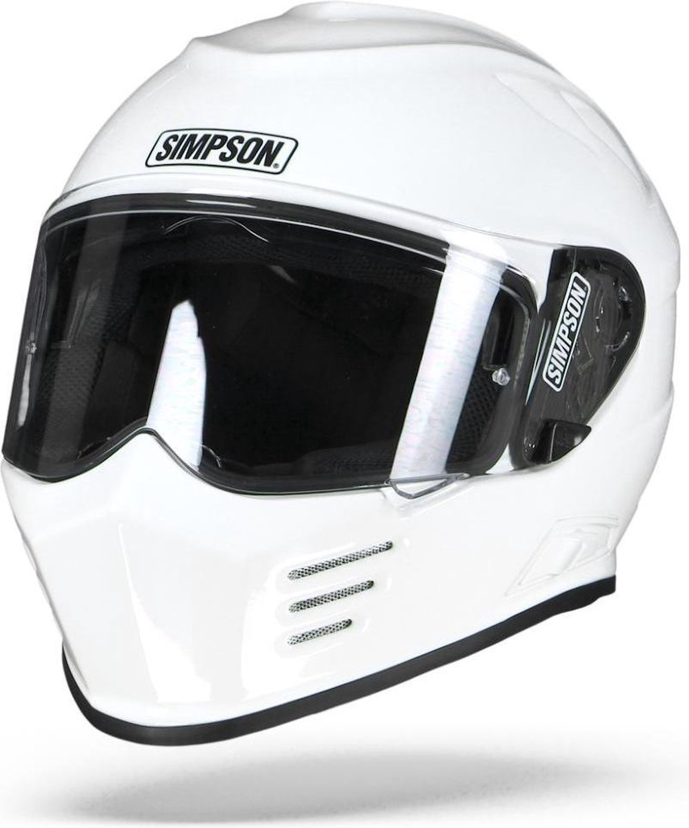 SIMPSON VENOM SOLID WHITE XS - Maat XS - Helm