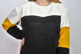 Minimized Pet Sweater - trui met buidel voor kat of ander huisdier - zwart ecru oker - maat L