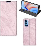 Flip Case OPPO Reno4 Pro 5G Smart Cover Marble Pink