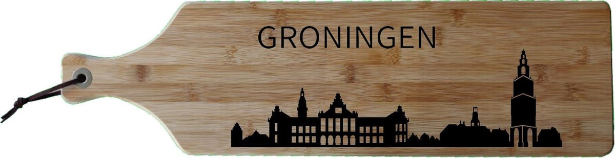 Borrelplank Groningen - Bamboe hout - 17x63cm - Serveerplank