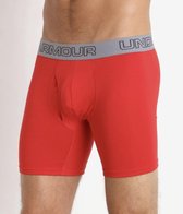 Under Armour KATOEN STRETCH 6 "BOXERJOCK 3 PACK WIT / ROOD / ZWART Maat L
