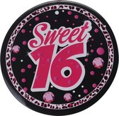 Free And Easy Button Sweet Sixteen 15 Cm Roze/zwart
