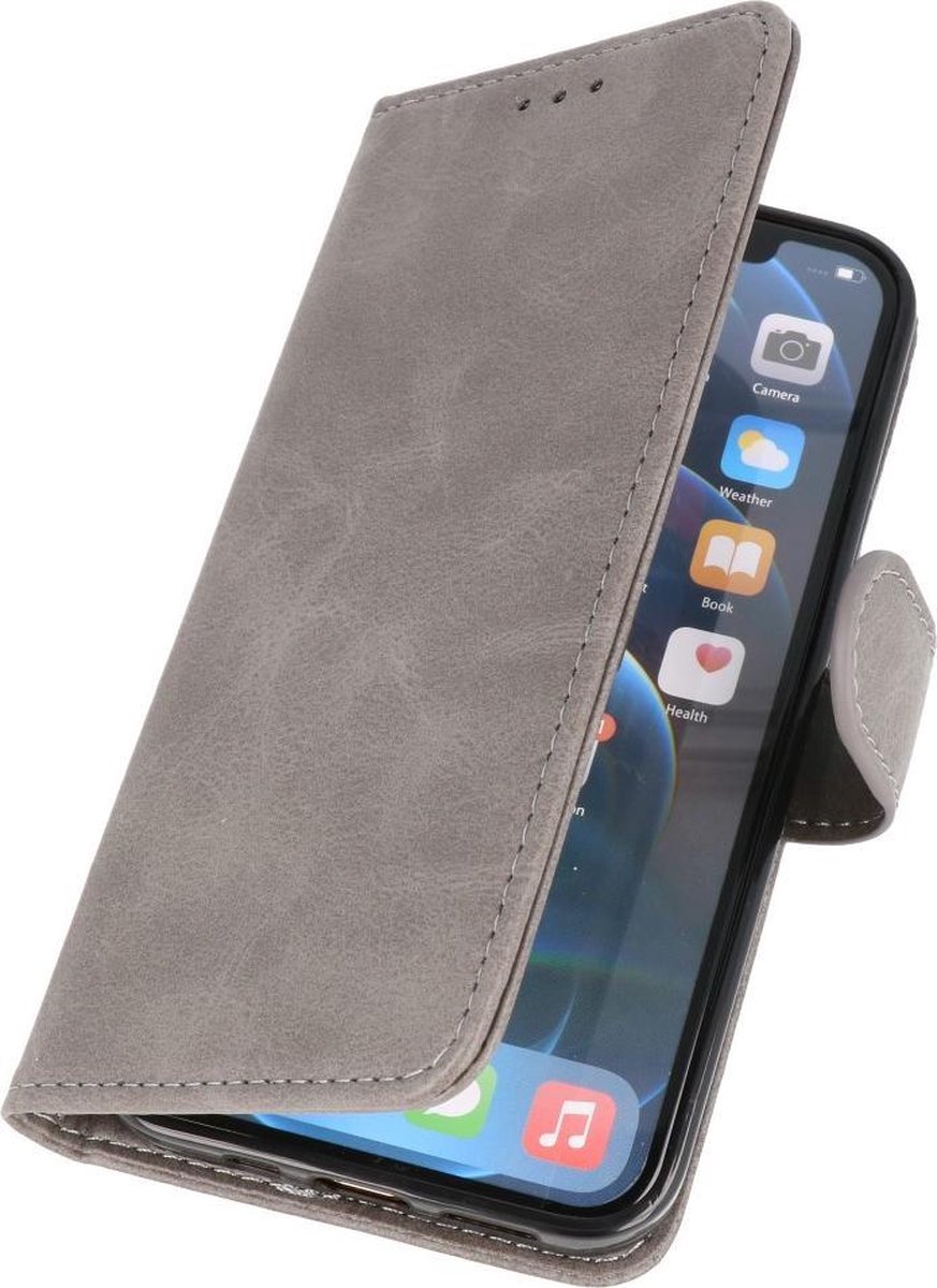 Bestcases Booktype Telefoonhoesje voor iPhone 12 mini - Grijs