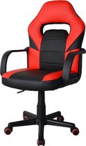 Gamestoel Thomas junior - bureaustoel gaming stijl - hoogte verstelbaar - rood zwart