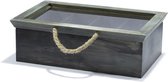 APS-Germany® Luxe Theedoos - Houten Theekist - Capaciteit voor 100+ Theezakjes - Groen / Bruin