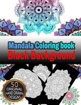 MANDALA Coloring Book Black Background
