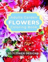 Adults garden flowers coloring book