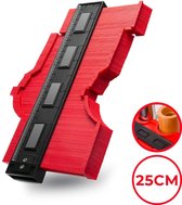 Aftekenhulp - 25CM - Profielmeter Plinten - Profielaftaster - Contourmallen - Rood