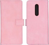 OnePlus 8 Hoesje met Pasjeshouder - iMoshion Luxe Booktype - Roze
