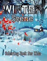 Winter Scene Coloring Book for Kids