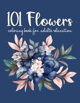 101 Flowers Coloring Book