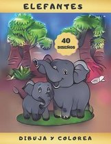 Elefantes - Dibuja Y Colorea