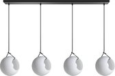 ETH Orb Hanglamp - 4-lichts E27 - Zwart