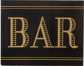 J-Line Plakkaat Bar Glas Zwart