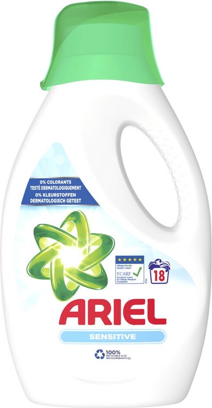 veiling Rationeel Iedereen Ariel Sensitive Wasmiddel - Voordeelverpakking 4 x 18 Wasbeurten -  Vloeibaar Wasmiddel | bol.com