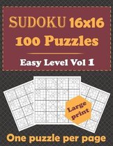 100 Sudoku Puzzle 16x16 - One puzzle per page