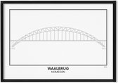 SKAVIK Waalbrug - Nijmegen - Poster 21 x 30 cm - zonder lijst