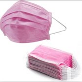 mondkapjes mondmaskers 3 laags 40x50=2000 stuks roze