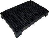 1 x Zaaitray - Zaaibak - Stektray - Moestuin - Kweekbak - Kweekplaat - Kweekbakjes - Hard plastic - Herbruikbaar - Poten - Pootjes - 432 gaats - Zwart - 60cm x 40cm x 9cm