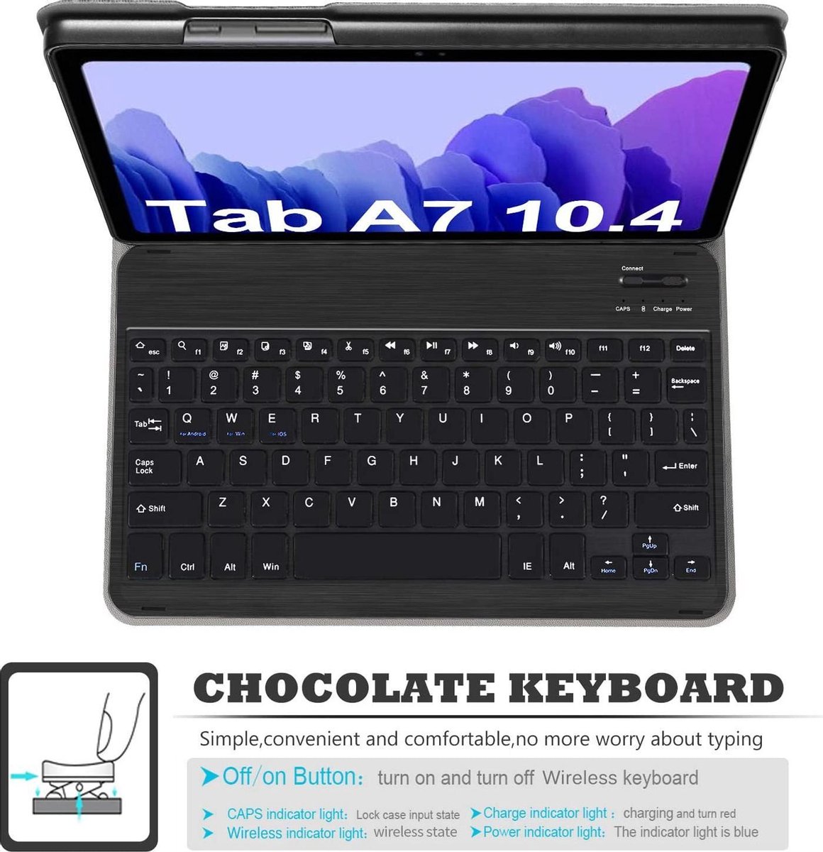 Pour Samsung Galaxy Tab A7 10,4 Pouces T500-T505-T507 2020 Étui-Clavier