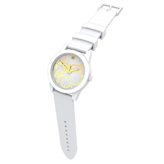 TOO LATE - silicone horloge - JOY Watch - Ø 39 mm - White gold