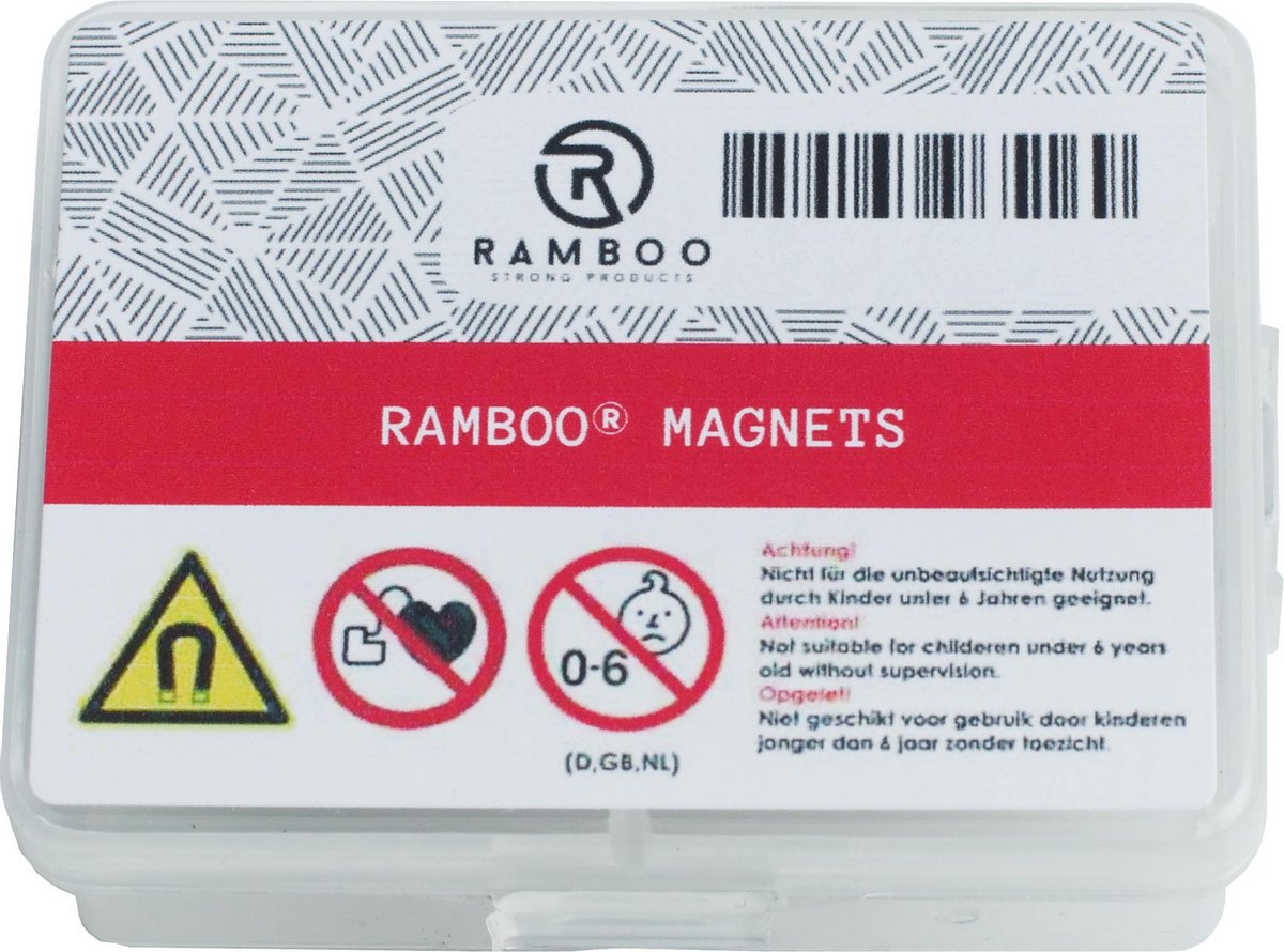 Ramboo® | Magneetjes Rond | Magneten Sterk | Neodymium Magneten | Magneten Whiteboard | 10 x 5 mm | 5 Stuks - Merkloos