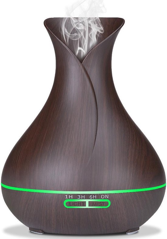 Diffuseur D'huiles Essentielles LED En Bois Et Plastique - Plusieurs Couleurs