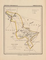 Historische kaart, plattegrond van gemeente Zeelst in Noord Brabant uit 1867 door Kuyper van Kaartcadeau.com