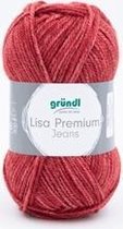 4747-03 Lisa Premium Jeans orientrood gemeleerd 10x50gr