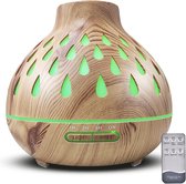 Geurolieverspreiders, geurverspreider, 500 ml luchtbevochtiger Ultrasone geurlamp Verneveling Elektrische diffuser met 7 kleuren LED etherische oliën Luchtbevochtiger voor, yoga, kantoor, sla