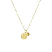 Zilveren gold ketting kristal birthstone