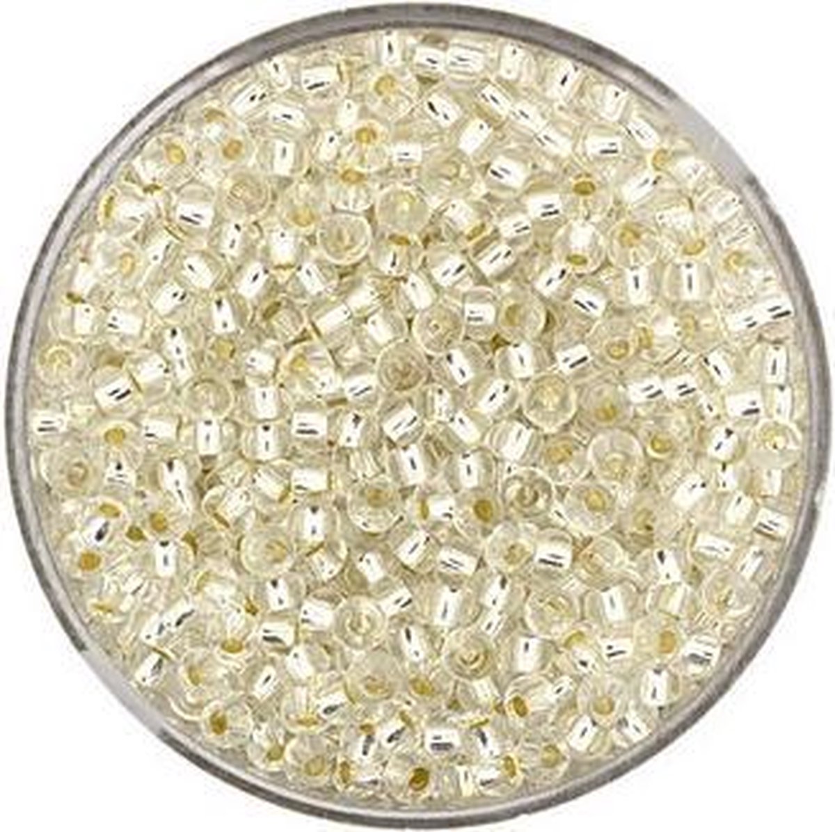 9271-4 Rocailles kristal zilveren kern 2.6mm