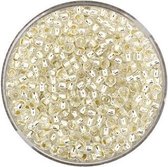 9271-4 Rocailles kristal zilveren kern 2.6mm