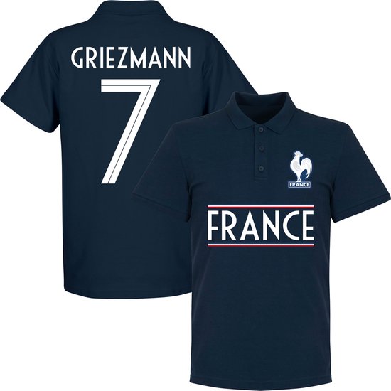 Frankrijk Griezmann 7 Team Polo -  Navy - 4XL