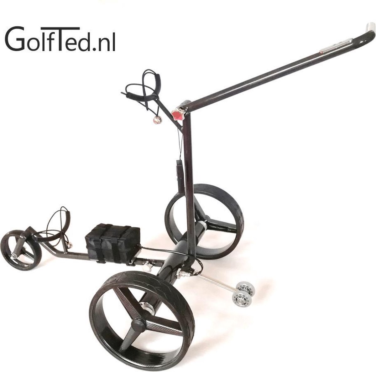 Chariot de golf électrique - CARBONE - AVEC télécommande - GolfTed GT- CR  (pliable) -... | bol