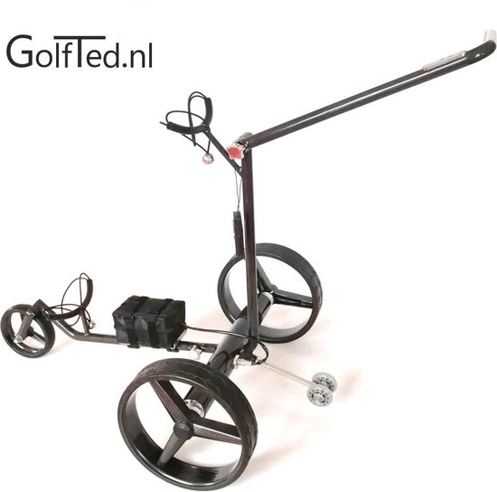 Chariot de golf électrique - CARBONE - AVEC télécommande - GolfTed GT- CR  (pliable) -... | bol.com