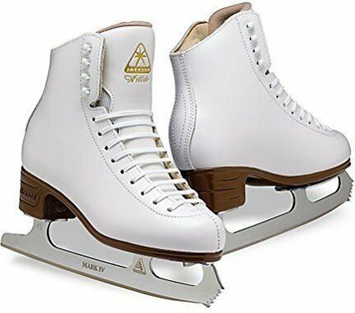 Jackson – Excel – Kunstschaatsen – Schaatsen – Dames – Wit – Lichtgewicht Support & RVS IJzer – Maat EU 36