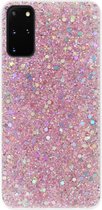 ADEL Premium Siliconen Back Cover Softcase Hoesje Geschikt voor Samsung Galaxy S20 - Bling Bling Roze