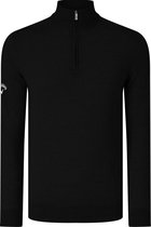 Callaway Ribbed ¼ zip Merino sweater, Black onyx, Maat XL