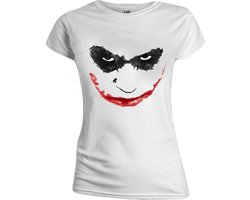 Batman - Joker Smile Women T-Shirt - Wit - Maat L
