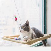 Happycat - Comfort - Katten Hangmat – Hangmat Kat – Kattenkussen – Kattenbak – Kattenbed – Kattenhangmat – Kattenhangmand – Kat Mand – Poezenmand – Beige