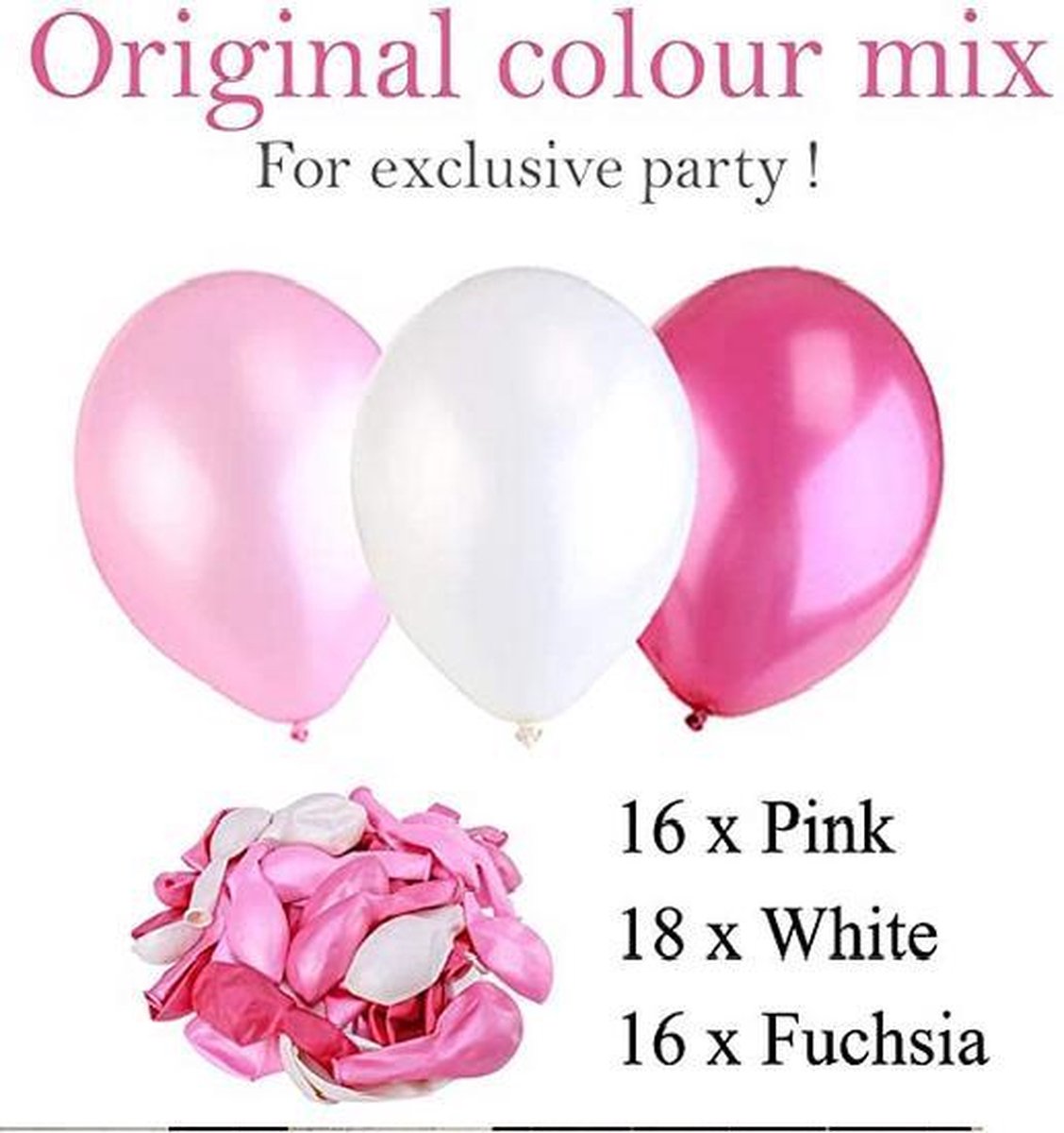 50 Ballons Rose Fuchsia en latex à gonfler