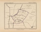 Historische kaart, plattegrond van gemeente Leerbroek in Zuid Holland uit 1867 door Kuyper van Kaartcadeau.com