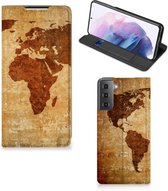 Wallet Bookcase Samsung Galaxy S21 Plus Telefoonhoesje Wereldkaart