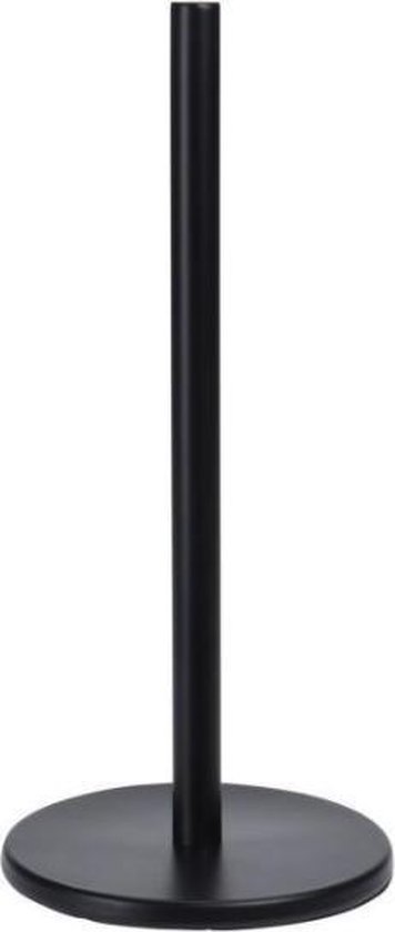 Standaard Tafelkeukenrolhouder Zwart - RVS - 31 cm - Met Verzwaarde Voet - Keukenrol Houder - Anti Slip