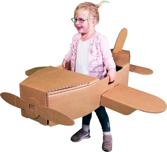 Kartonnen Speelgoed Vliegtuig - Cadeau van Duurzaam Karton - Hobbykarton -  KarTent | bol.com
