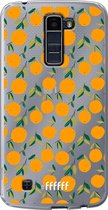 6F hoesje - geschikt voor LG K10 (2016) -  Transparant TPU Case - Oranges #ffffff